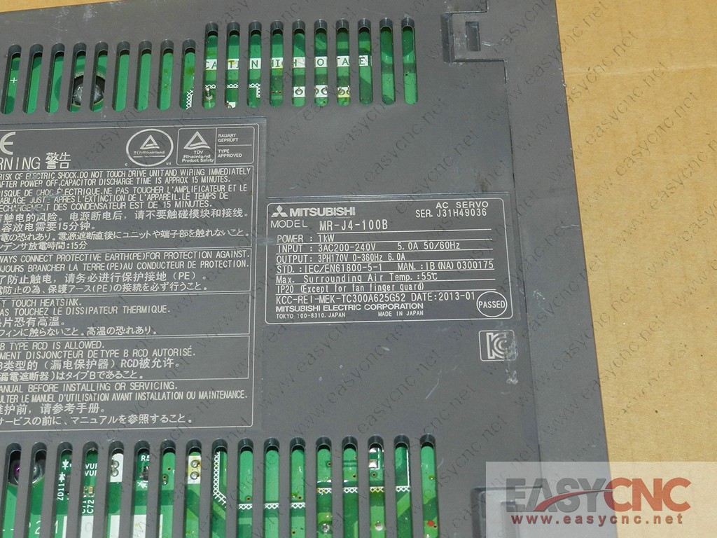 Servoazionamento Mitsubishi MR-J4-100B – Usato In Buone Condizioni – Per Automazione Industriale