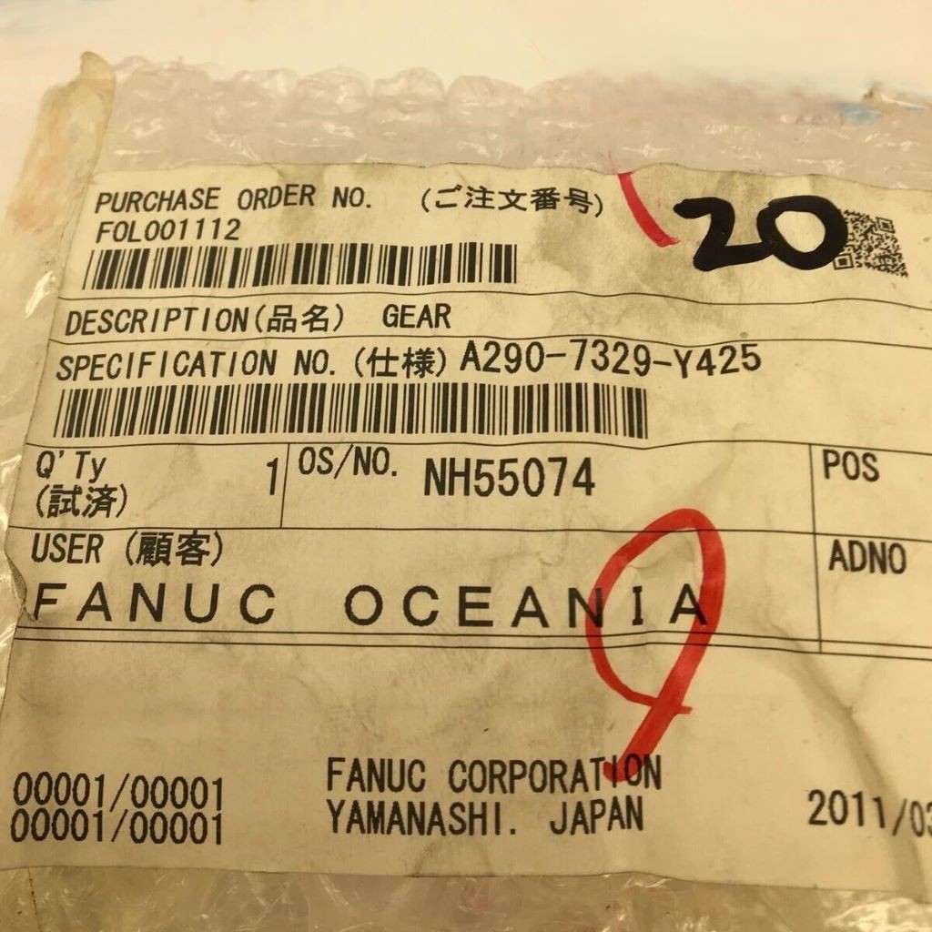 EASYCNC ONLINE SHOPPING A290-7329-Y425 Fanuc Gear New And Original