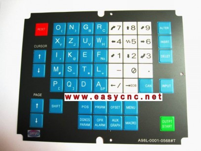 A98L-0001-0568#T Fanuc Keypad MDI Membrane 54 Keys New And Original