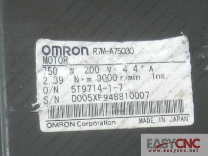 R7M-A75030 Omron servo motor used