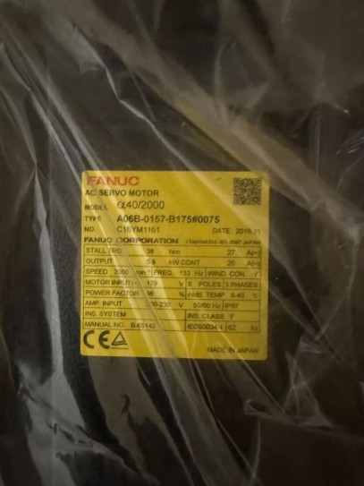 A06B-0157-B175#0075 Fanuc AC Servo Motor a40/2000 New And Original