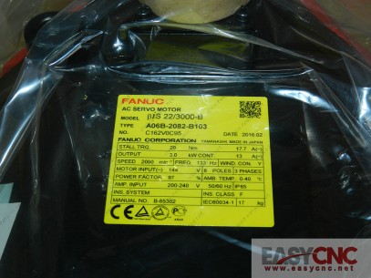 A06B-2082-B103 Fanuc ac servo motor BiS 22/3000-B new and original