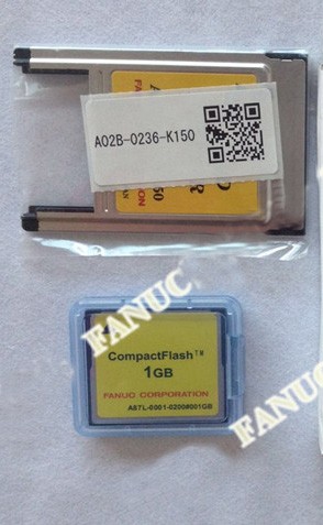 A87L-0001-0200#001GB   CF card and A02B-0236-K150 pc card adapter   FANUC compactFLASH CARD