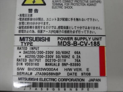 MDS-B-CV-185 Mitsubishi power supply used