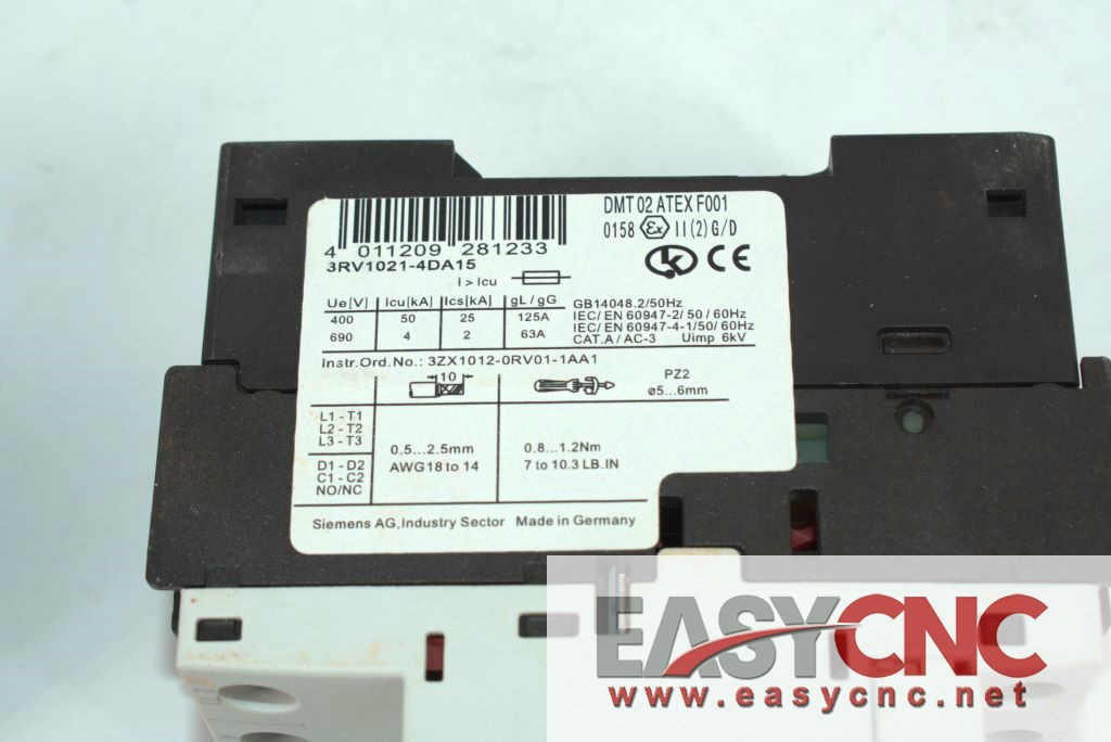 3RV1021-4DA15 Siemens Protection Circuit Breaker NEW