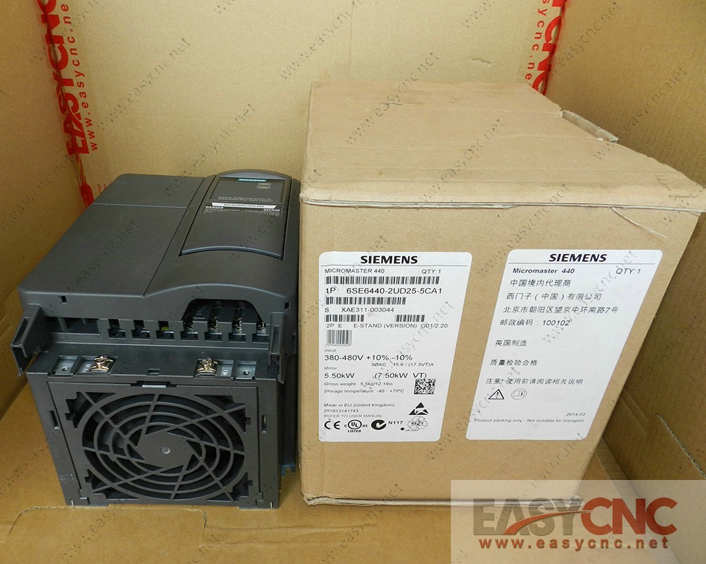 6SE6440-2UD25-5CA1 SIEMENS MICROMASTER 440 AC DRIVE 380-480V 5.5KW new and original