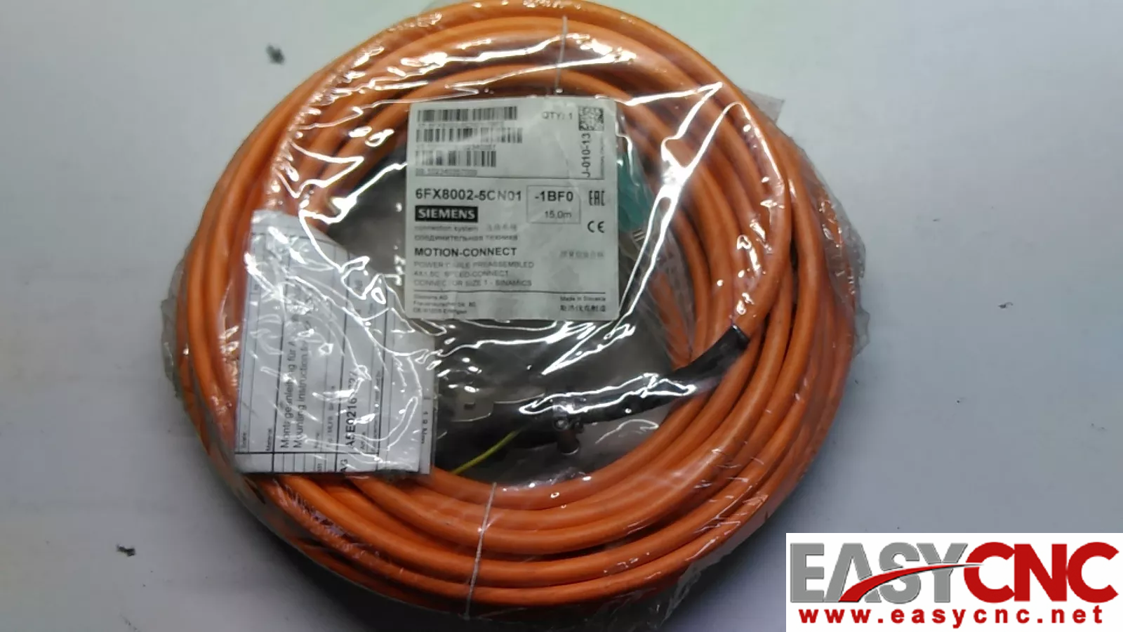Cavo Alimentazione Per Servo SIEMENS 6FX8002-5CN01-1BF0 Lunghezza 15 Metri - 1PZ