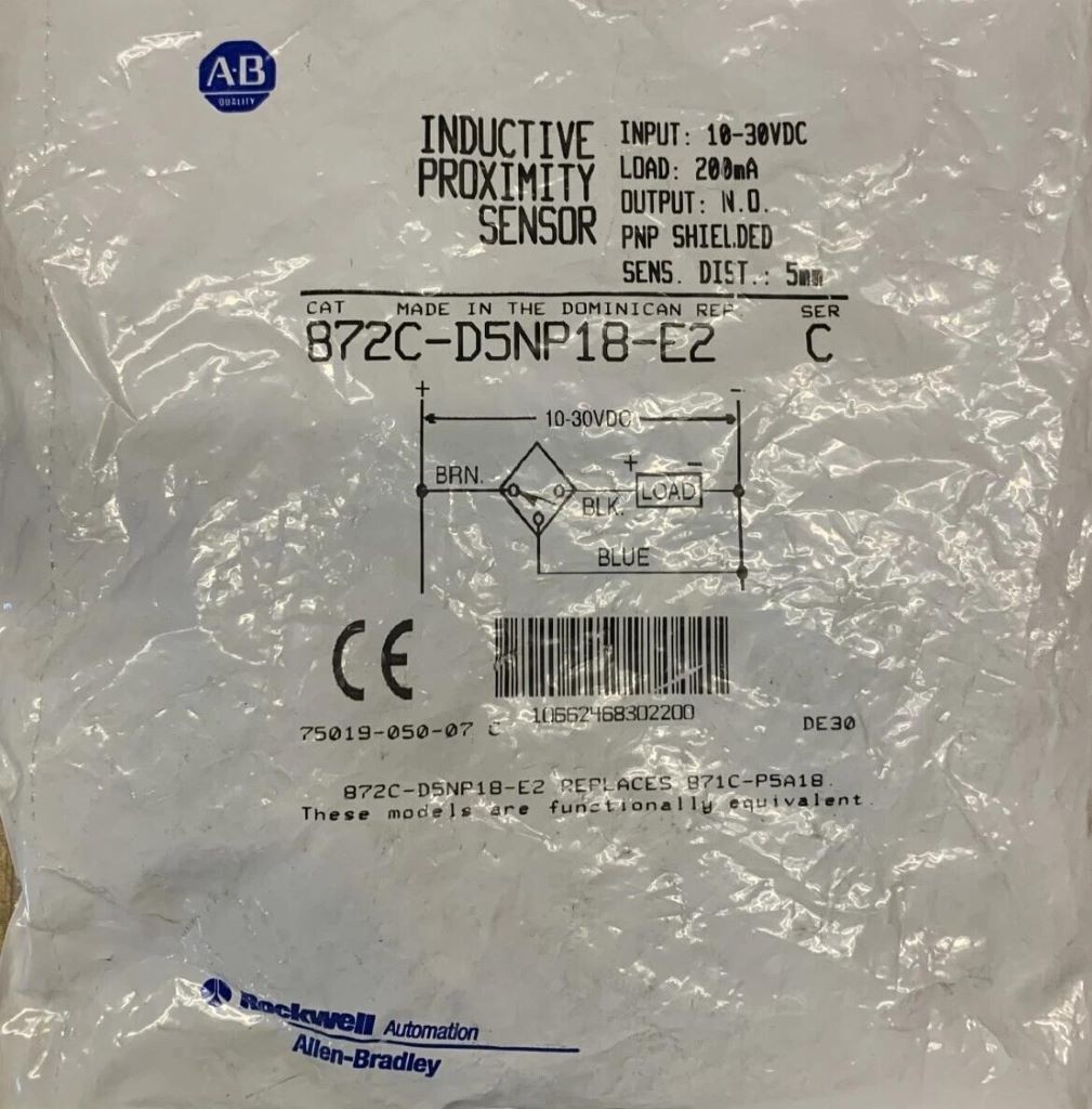 872C-D5NP18-E2 Allen-Bradley Inductive Proximity Sensor NEW