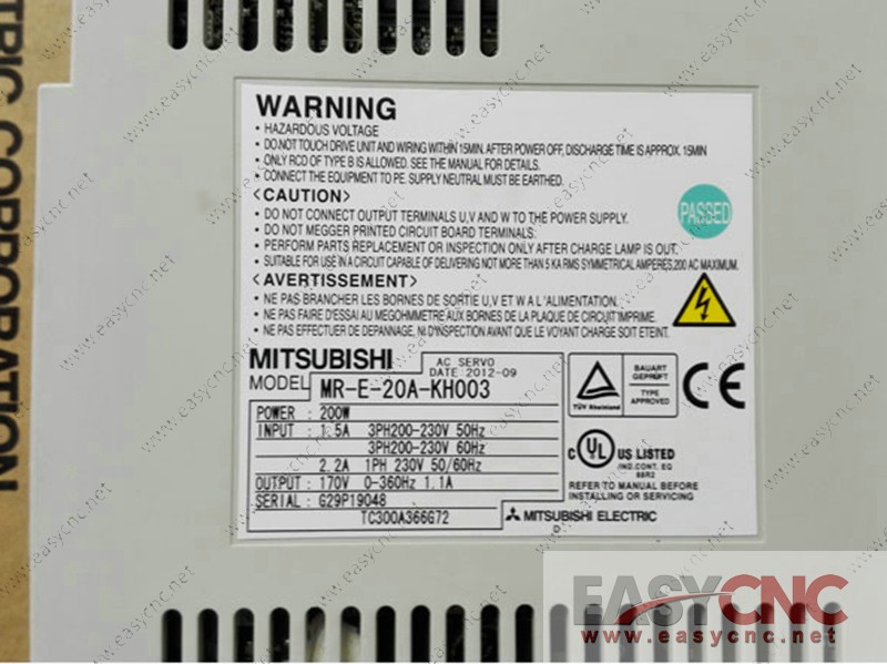 MR-E-20A-KH003 Mitsubishi Ac Servo New And Original