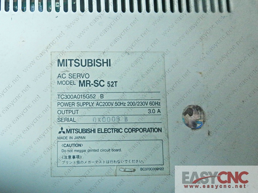 MR-SC52T MITSUBISHI AC SERVO USED