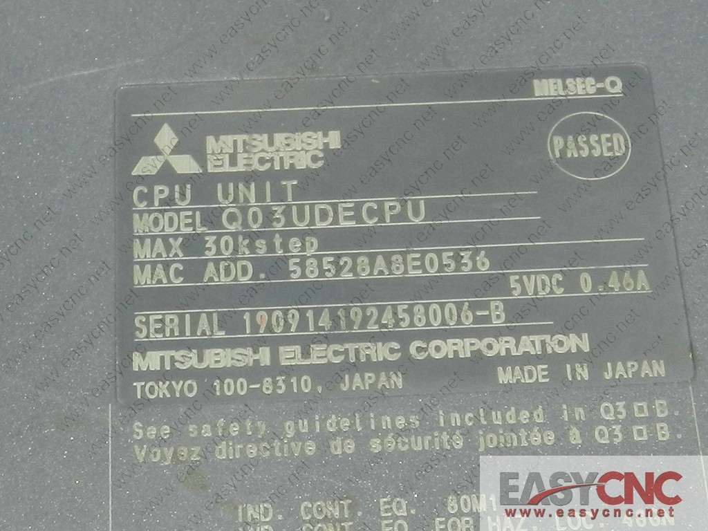 Q03UDECPU MITSUBISHI cpu unit used