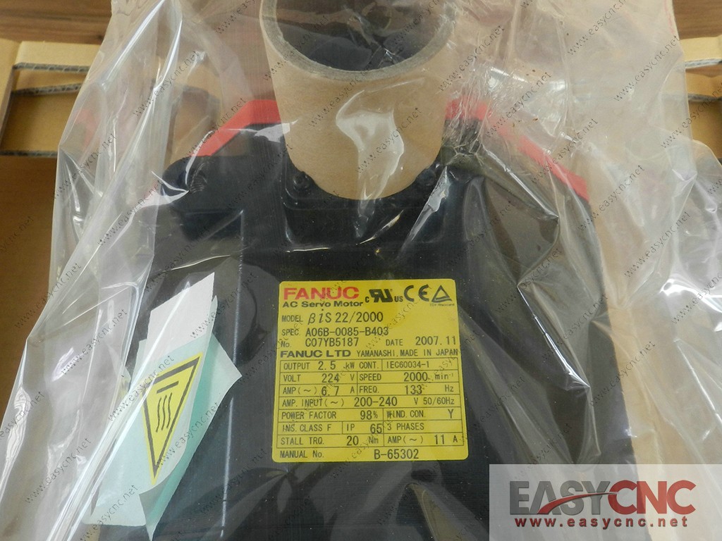A06B-0085-B403 Fanuc ac servo motor Bis 22/2000 new and original