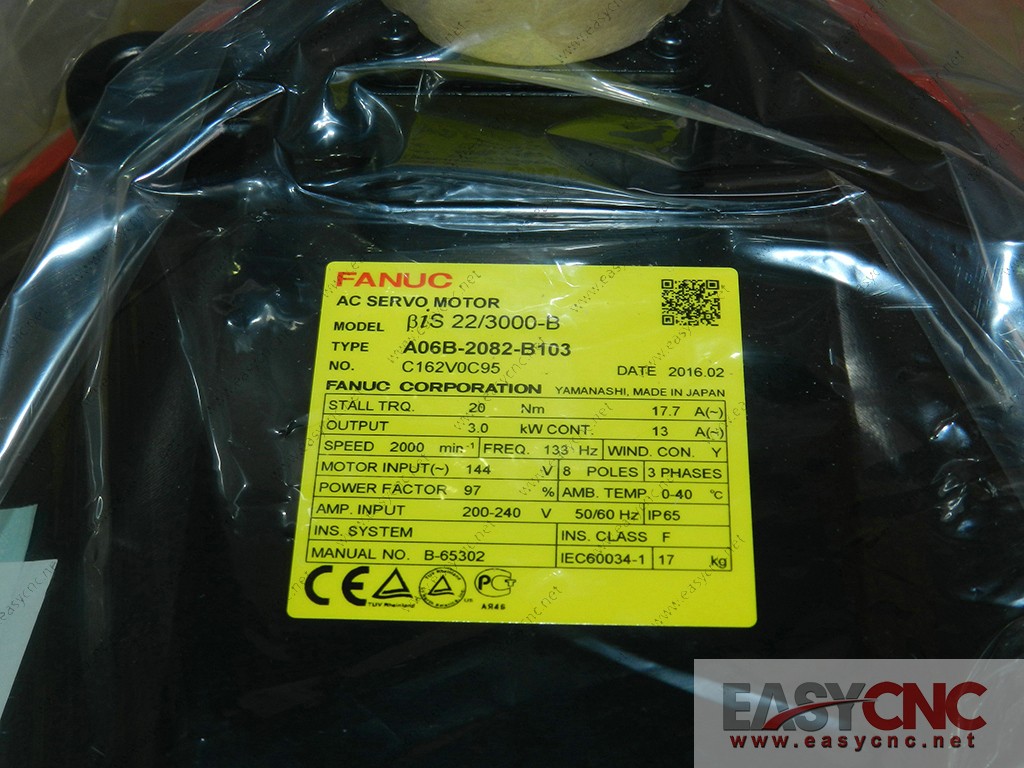 A06B-2082-B103 Fanuc ac servo motor BiS 22/3000-B new and original