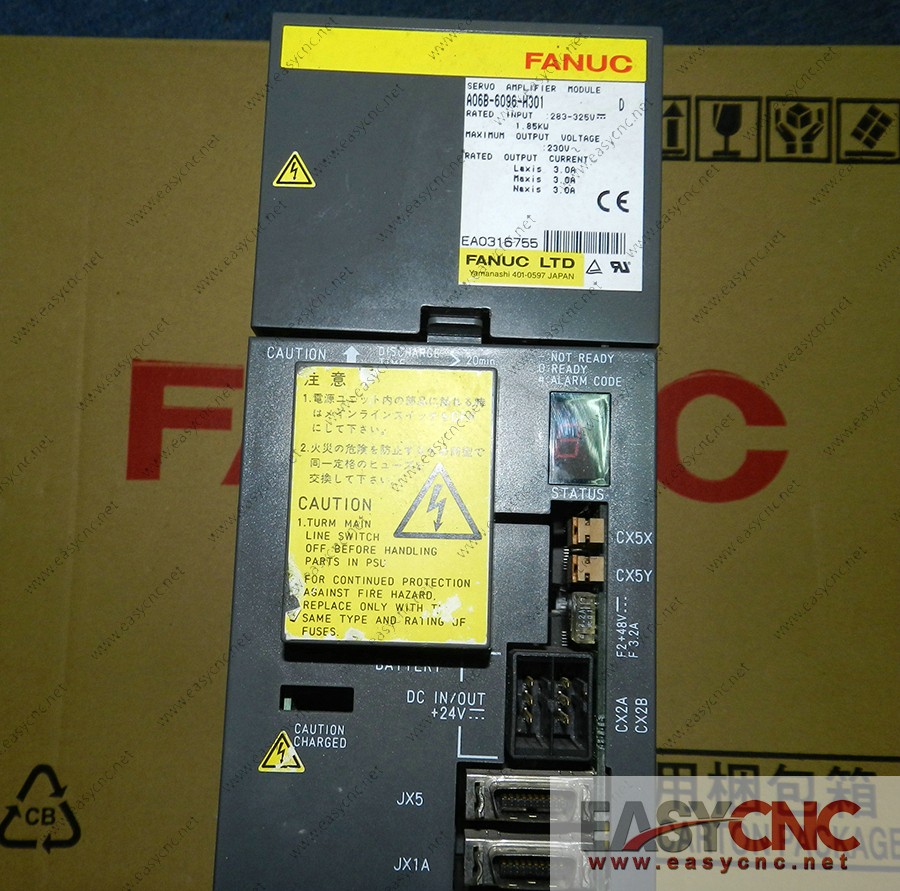 A06B-6096-H301 Fanuc servo amplifier module used
