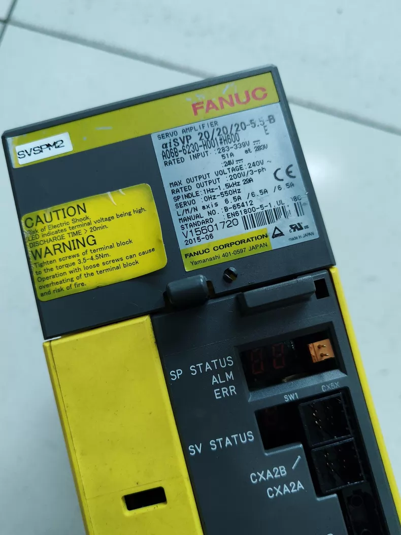 A06B-6230-H001#H600 Fanuc Servo Amplifier Module αiSVP 20/20/20-5.5 used