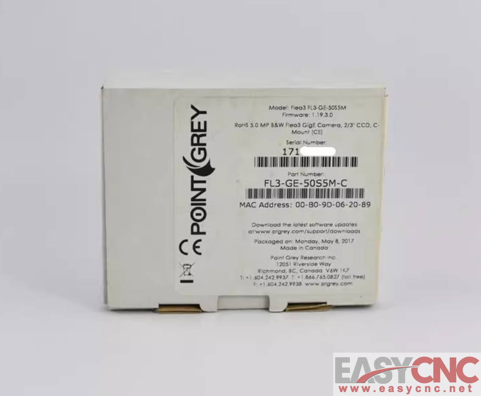 Point Grey FL3-GE-50S5M-C Black and White CCD Industrial Camera 5 million pixels NEW