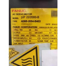 A06B-2054-B403 Fanuc AC Servo Motor BiF 22/2000-B Used