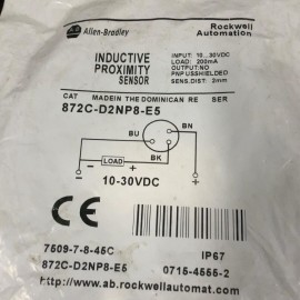 872C-D2NP8-E5 Allen-Bradley Inductive Proximity Sensor NEW