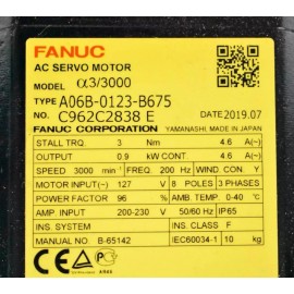 A06B-0123-B675 Fanuc AC Servo Motor a3/3000 New And Original