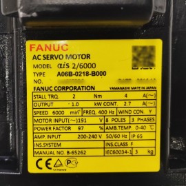 A06B-0218-B000 Fanuc AC Servo Motor aiS 2/6000 New And Original