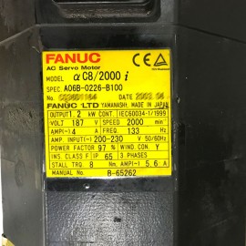A06B-0226-B100 Fanuc AC Servo Motor aC8/2000i Used