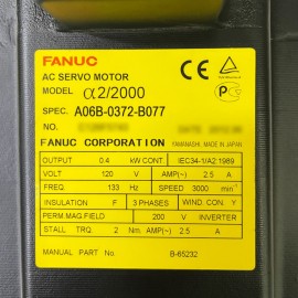 A06B-0372-B077 Fanuc AC Servo Motor a2/2000 New And Original
