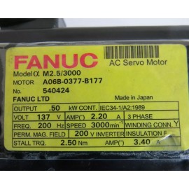 A06B-0377-B177 Fanuc AC Servo Motor aM2.5/3000 New And Original