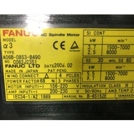A06B-0853-B490 Fanuc AC Spindle Motor a3 New And Original